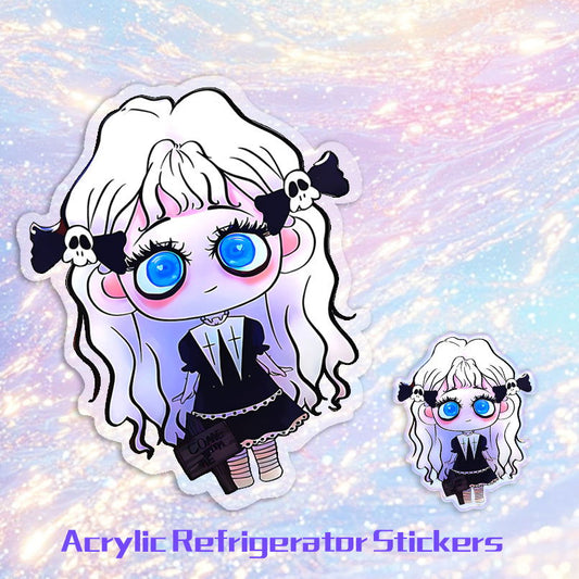 Dark Elf Girl Fridge Stickers - m bling bling