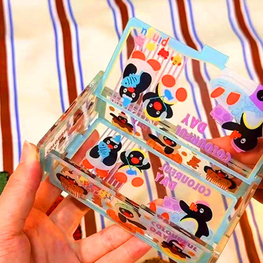 Penguin Acrylic Storage Box - m bling bling