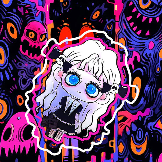 Dark Elf Girl Fridge Stickers - m bling bling 